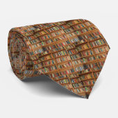 Boekenplank achtergrond stropdas (Opgerold)