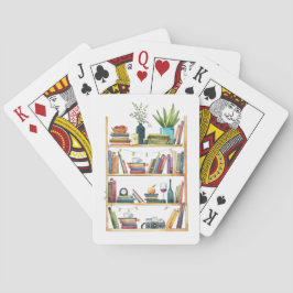 Boekenplank Boek Lover Koffie Thee Pokerkaarten
