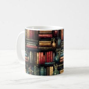 Boekenplank Boeken Bibliotheek Boekenworm Leespatr Koffiemok