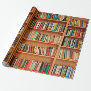 Boekenplank Boeken Bibliotheek Boekenwurm Lezen Cadeaupapier