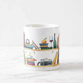 Boekenplank Boeken Boekenliefhebber Lezer Home Pla Koffiemok