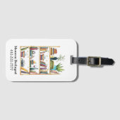 Boekenplank Book Lover gepersonaliseerd Bagagelabel (Voorkant (horizontaal))