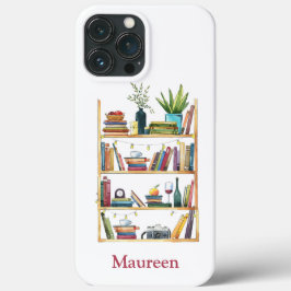 Boekenplank Book Lover gepersonaliseerd Case-Mate iPhone Case