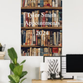 Boekenplank Dagelijkse Afspraken Poster (Thuiskantoor)