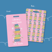 Boekenplank en Bloemen Roze Bibliotheek Hall Pass