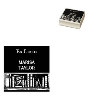  boekenplank ex libris rubberstempel