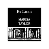boekenplank ex libris rubberstempel (Afrduk)