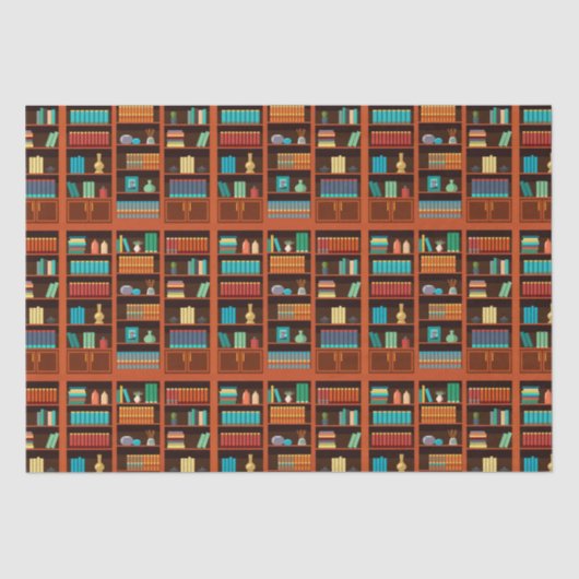 Boekenplank-geïnspireerd Tissue Paper voor boekenl Tissuepapier (Voorkant)