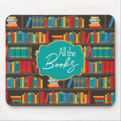 Boekenplank lezen liefde muismat (Voorkant)