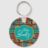 Boekenplank lezen liefde sleutelhanger (Voorkant)