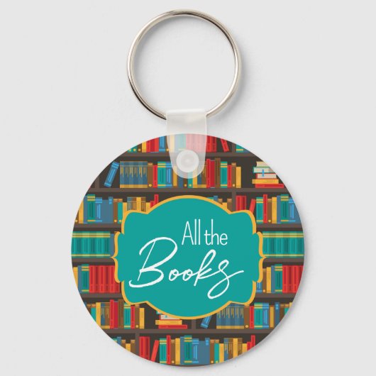 Boekenplank lezen liefde sleutelhanger (Achterkant)