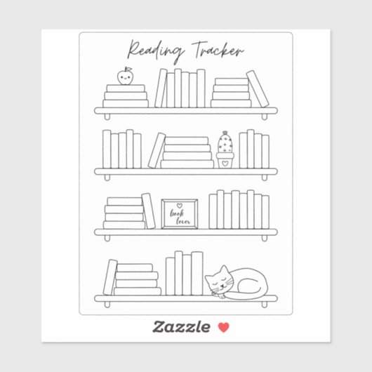 Boekenplank Lezing Log Tracker Boek Spine Kleurpla Sticker (Vel)
