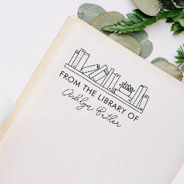 Boekenplank Persoonlijke Bibliotheek Boekenstempel Rubberstempel