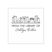 Boekenplank Persoonlijke Bibliotheek Boekenstempel Rubberstempel (Afrduk)