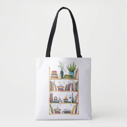 boekenplank voor boekenliefhebbers tote bag (Voorkant)