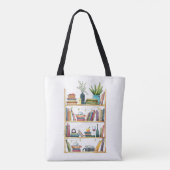 boekenplank voor boekenliefhebbers tote bag (Achterkant)