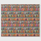  boekenplank voor kerstmis cadeaupapier (Vlak)