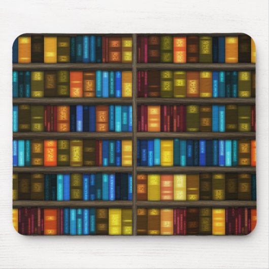 Boekenplanken 1 Mousepad Muismat (Voorkant)