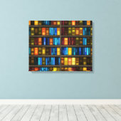 Boekenplanken 1 omwikkeld canvas afdruk (Insitu (Houten vloer))