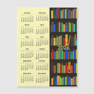 Boekenplanken 2026 Agenda Magnetische Kaart