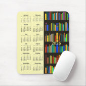Boekenplanken 2026 Kalender Muismat (Met muis)