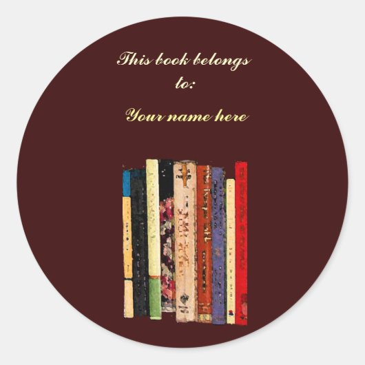 Boekenplanken Boekenplaat Ronde Sticker (Voorkant)