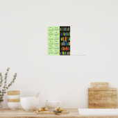Boekenplanken ontwerp 2026 kalenderposter poster (Keuken)