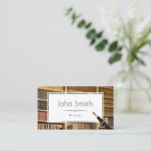 boekenplanken Writer Editor Visitekaartje (Staand voorkant)