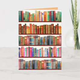 boekenplankenkaart verlaten blanco feestdagen kaart