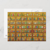 boekenplankenpatroon briefkaart (Voorkant / Achterkant)