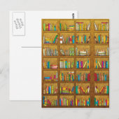 boekenplankenpatroon briefkaart (Voorkant / Achterkant)