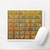 boekenplankenpatroon muismat (Met muis)