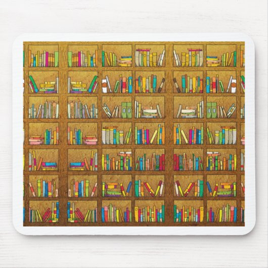 boekenplankenpatroon muismat (Voorkant)