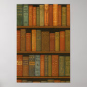  boekenplankillustratie poster (Voorkant)