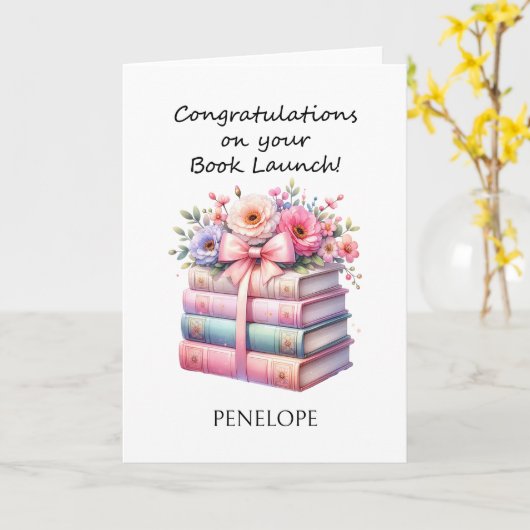 boekenschrijver kaart (Gele Bloem)