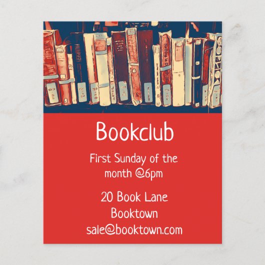 Boekensessie in de boekengroep flyer (Voorkant)