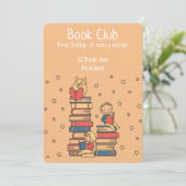 Boekensessie in de boekengroep kaart (Staand voorkant)