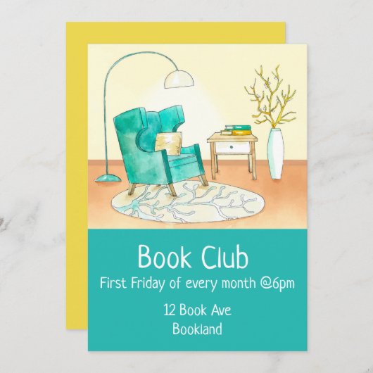 Boekensessie in de boekengroep kaart (Voorkant / Achterkant)