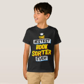Boekensorteerder, Grappige Beroepsbezigheid T-shirt (Voorkant volledig)