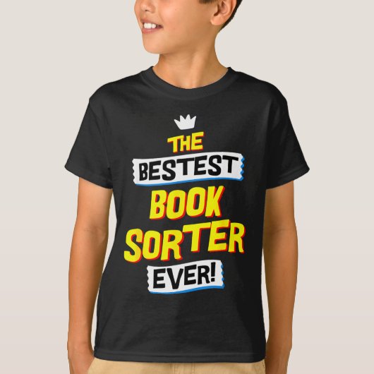 Boekensorteerder, Grappige Beroepsbezigheid T-shirt (Voorkant)