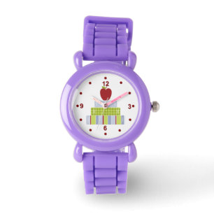 Boekenstapel en Apple Watch voor docenten Horloge