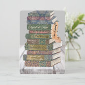  boekenstapel Gedekte Weddenschappen Uitnodigingen (Staand voorkant)