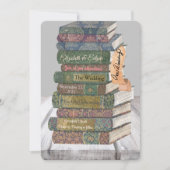  boekenstapel Gedekte Weddenschappen Uitnodigingen (Voorkant)