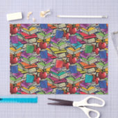 Boekenstapels met appels tissuepapier (Craft)