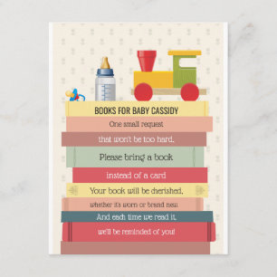 Boekenstapje Een Baby shower boeken Kaart