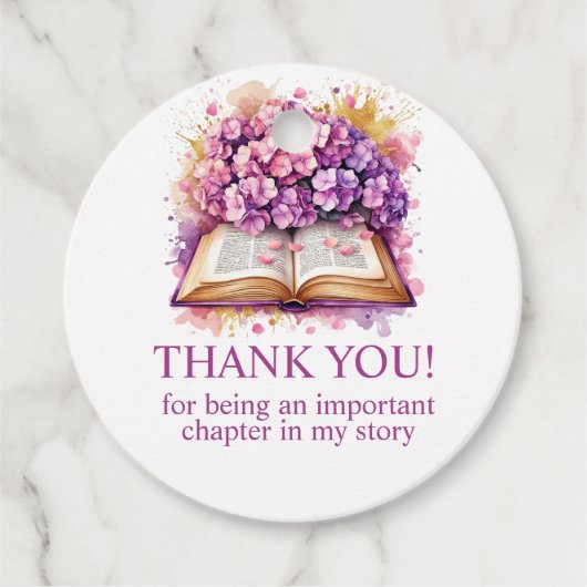 Boekenthema Hortensia Bedankjes Labels (Voorkant)