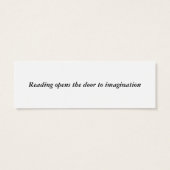 Boekentip: ik ben dit boek aan het lezen mini visitekaartjes (Achterkant)