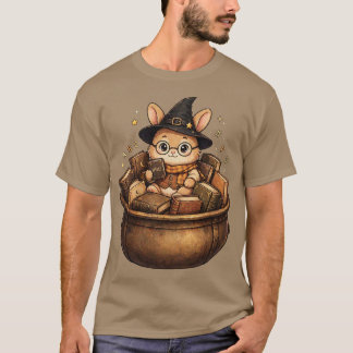 Boekenverslaafde Konijn Bibliothecaresse Heks T-shirt