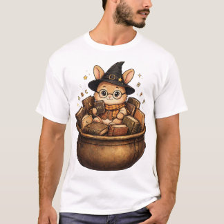 Boekenverslaafde Konijn Bibliothecaresse Heks T-shirt