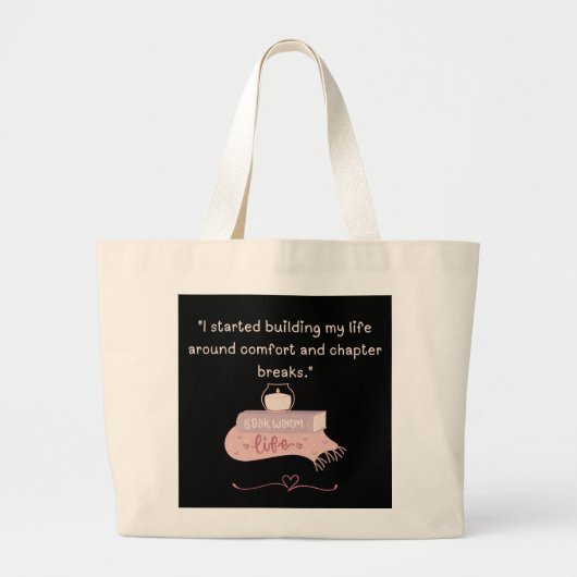 Boekenverslaafde Lezer Tote Tas (Voorkant)